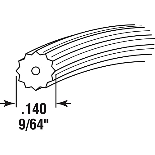 Prime-Line P 7519 0.14 In. x 25 ft. Roll Black Spline (1 Roll) - size: 0.14 in.