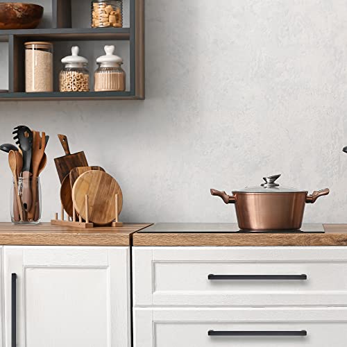 Ravinte Matte Black Cabinet Handles Square Pulls 11-5/16 Inch 10 Pack - size: 11-13/16 Inch (11-5/16 Inch Hole Center)