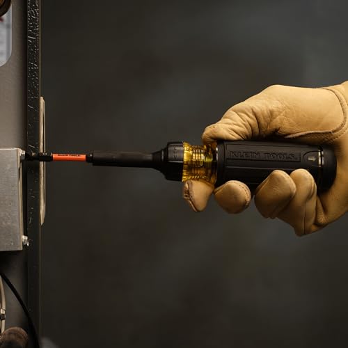 Klein Tools 32313HD 13-in-1 Multi-bit Ratcheting Screwdriver, Double-Ended Impact Bit Set, 12 Impact Driver Bits and 1/4-Inch Nut Driver - size: 13-in-1, Impact Rated