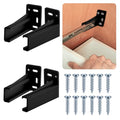 Chunful 2 Pair Rear Drawer Track Socket Back Plates Mounting Brackets,Black | With Screws for Install, Replacement Socket for Drawer Slide Repair, Left Right Pair for Cabinet Furniture Rear Mounting - color: Black
