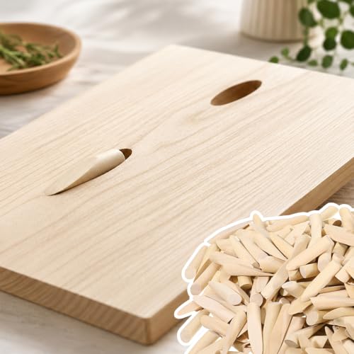 400 Pcs Solid Wood Pocket Hole Plugs, 3/8 Inch Pine Wood Plugs for Screw Holes, Wooden Hole Plug for Pocket Holes Jig Woodworking Tool, Resistant to Breakage, Fits for Various Woodworking Projects
