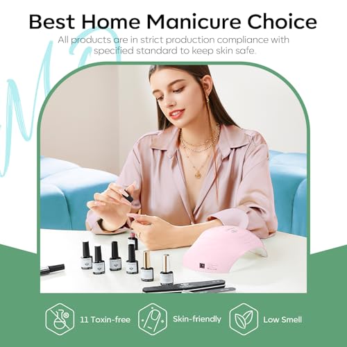 modelones Green Blue Grey Gel Nail Polish Set 6 Colors - color: A Green Blue Grey