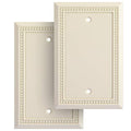Henne Bery Sunken Pearls Heavy Duty Switch Plate/Wall Plate/Outlet Cover (Single Blank 2PK, Light Almond - color: Light Almond, size: Single Blank 2PK