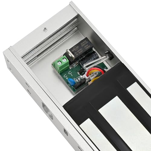 Electromagnetic Door Lock 12V DC Fail-Safe, 1200LBS Heavy-Duty Magnetic Lock, Surface-Mount for Metal & Wooden Doors, Office & Commercial Access Control - color: E-1200LBS Lock