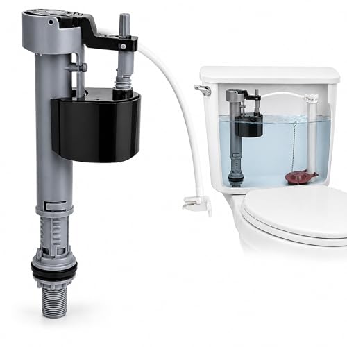 Toilet Fill Valve Replacement Kit, Adjustable 8"–13" Toilet Tank Fill Valve, Standard 7/8" Inlet Toilet Repair Kit Inside Tank, Quiet Refill Water, Easy DIY Fix for No Fill or Slow Filling Toilets