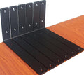 6 Pack - L 10" x H 6" x W1.5, 5mm Thick Black L Shelf Bracket, Iron Shelf Brackets, Metal Shelf Brackets, Floating Shelf, Shelf Supports with Screws - size: 10''x6'', style: Black 6 Pack