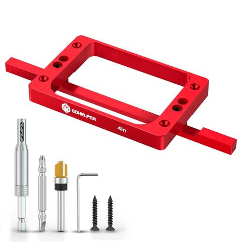 4" Fixed Size Door Hinge Jig for Door and Jamb, Aluminum Alloy - size: 4 in