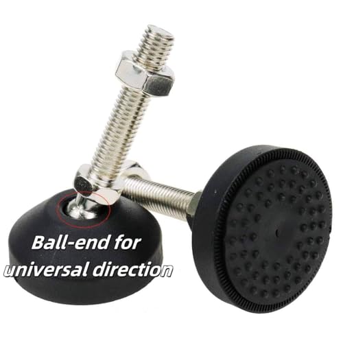 M8 Leveling Feet 880 Lb Capacity, 4 Inches Height - 2 Inches Base, 4Pcs - color: Black, size: D50xM8xH80mm
