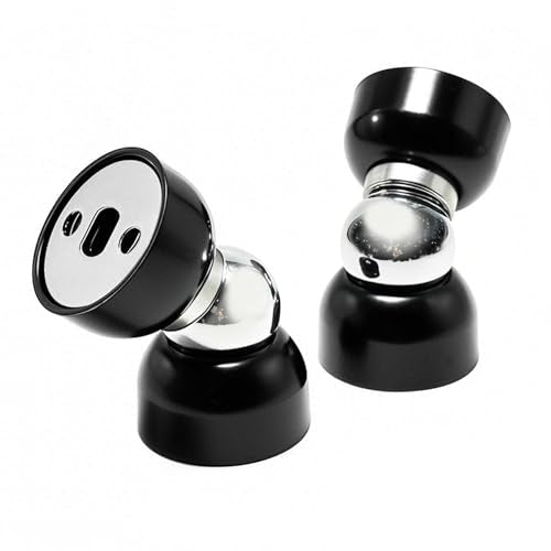 Powerful Magnetic Doorstop - 2 Pcs Stainless Steel Mini Door Stopper, Heavy Duty Magnetism Door Holder for Bedroom Bathroom Kitchen Home Office (Small)