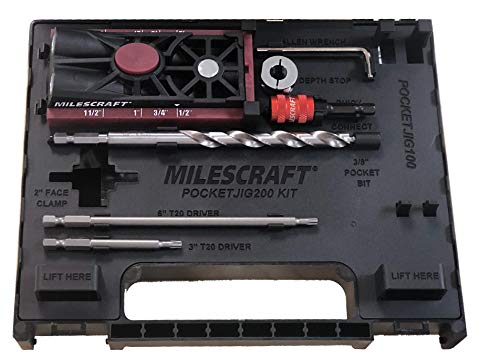 Milescraft Pocket Jig200 Pocket Hole Kit, Red