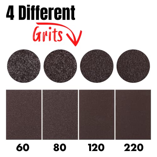 Bates- Sanding Sponge, 4 Pack, 60/80/120/220 Grit Assortment, Washable and Reusable Sanding Block for Wood, Metal, Drywall, Glazing, Sandpaper Blocks for Smooth Finishing - size: 4 Pack, 60/80/120/220 Grit