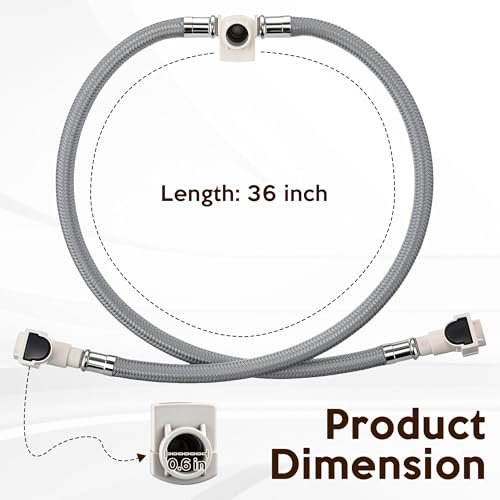 Enhon 2 Pack Replacement Hose Kit Compatible with Moen 114299 113016, Widespread Bathroom Sink Faucet Replacement Hose Kit Compatible with Duralock Connections, Easy No Tool Installation, Leakproof
