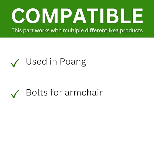 Spare Hardware Parts Replacement for IKEA Furniture Screw Metric Head Cap PF6S Screw - Part #120925 | Joint Connector Bolt M6.0-1.0×15 Full Thread with 4mm Hex Recess| Pack of 8 - size: 120925