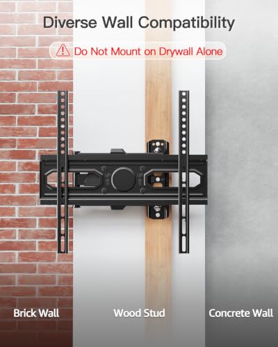 ELIVED Full Motion TV Wall Mount for 26-60" TVs, Max VESA 400x400, 77 lbs. - size: Motion: 26-60" TV