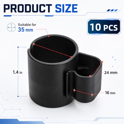 10 Pack 35mm Speaker Pole Cable Clips, Speaker Stand Cable Management Clips, Audio Cable Holders for Cord Organization, Wire Clips for Studio Equipment, PA Speaker Stands and Event Setup