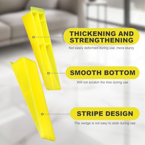 DGSL 400PCS Tile Leveling System Tile Wedges for 1/8", 1/16", 1/32" Spacers