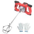 IMAYCC Cement Mixer, 2100W Electric Concrete Mixer with 6 Speed, 110V Handheld Mud Mixer for Motar,Paint, Grout, Plaster, Thinset,Fodder Stirring Tool - color: Red