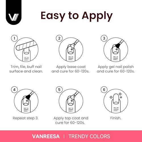 VANREESA Gel Nail Polish Kit with U V Light 53 Pcs Gel Polish Nail Set 36 Popular Colors Nail Polish Set + Base and 4 Effects Top Coat with Manicure Tools Complete Nail Kit Gifts for Women Girls - color: Champagne Roses