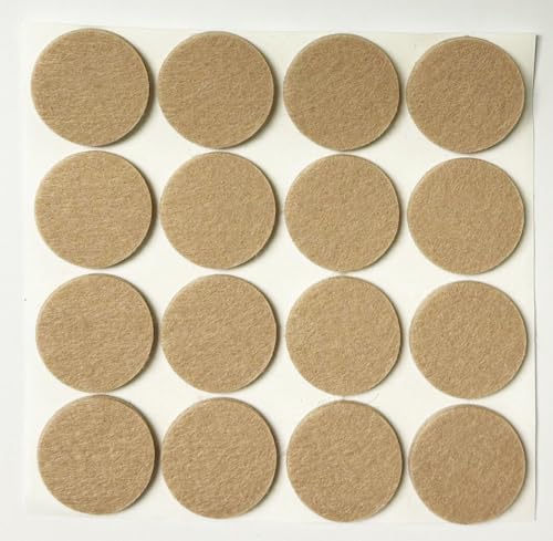 48 Pcs Self Adhesive 1" Round Felt Furniture Pads (Beige, 1") - color: Beige