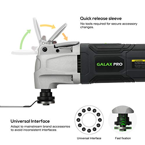 GALAX PRO Oscillating Multi-Tool Corded 2.4A, 28pcs Accessories - style: 2.4 Amp