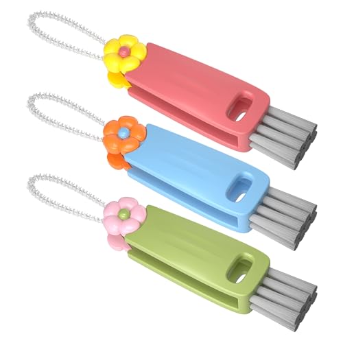 3 in 1 Cup Lid Gap Cleaning Brush Set, Multifunctional Bottle Cleaning Brush, Cup Lid Gap Cleaner, Home Kitchen Crevice Brush Tools(Multicolor) - color: Multicolor
