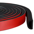 Pangda 35ft D Shape Rubber Weather Stripping 1" W X 0.5" H Foam RV Car Seal - size: 35ft, style: 1" W X 0.5" H