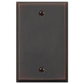 AMERELLE 68BDB Manhattan Single Blank Cast Metal Wallplate in Aged Bronze - size: 1 Blank