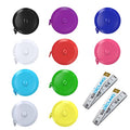 DiCUNO 10-Pack Soft Retractable Measuring Tape, 60-Inch 1.5 Meter, 10Colors - color: 10 Colors