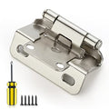 Ravinte Satin Nickel Kitchen Cabinet Hinges, Semi Wrap 1/2" Overlay,20 Pack - size: Semi Wrap 1/2" Overlay