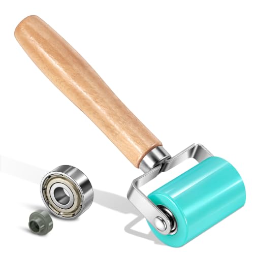 Upgraded Sound Deadening Roller, Dual Bearing PU Seam Roller for Car Audio - color: Turquoise