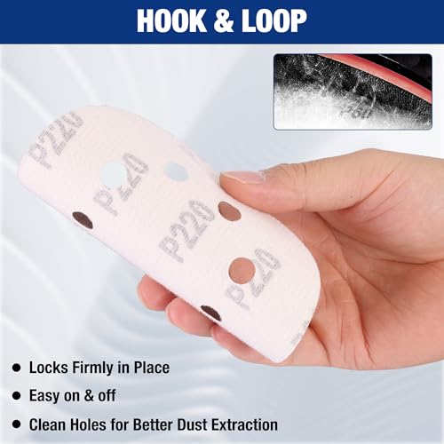 WORKPRO Sanding Discs, 5-Inch 220 Grit 8-Hole Hook and Loop, 150 Pack - style: 150PCS 5 Inch 220 Grit
