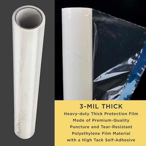 Dura-Gold Carpet Protection Film, 24-inch x 50-Foot Roll, Clear Plastic - size: 24-inch-x-50-feet