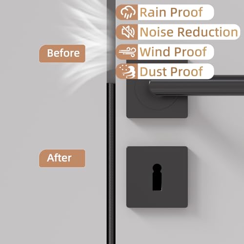 Kneelisa 196” Wedge-Shape Foam Window Weather Stripping Door Seal - color: Black, size: 196"