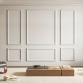 Art3d Pre-Cut Wall Molding Set, Ready-to-Assemble Panels, 3 Top 3 Bottom - color: White: Style 1