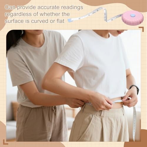 HARFINGTON 2Pcs Soft Tape Measure 79" Double Scale Retractable Mini Cartoon Measuring Tape Cute Tape Measurer for Sewing Craft Cloth Fabric Tailor Weight Loss Body Measurements, Purple - color: Purple
