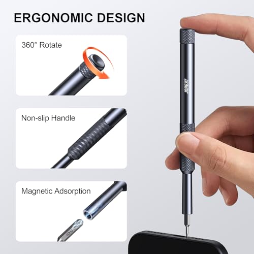 JOREST 25-IN-1 Precision Screwdriver Set, Mini Repair Tool Kit with Torx for Macbook, Computer, Laptop, iPhone, PS5, Xbox, Switch, Glasses, Watch, Ring Doorbell, Electronic, Small Gift Gadget for Men - size: 25 in 1