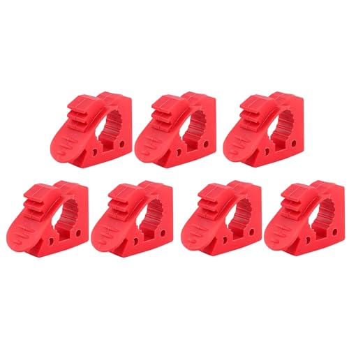 7 PCS Quick-release Shovel Holder Clamp Mount Bracket Red - size: 7 Pack Red
