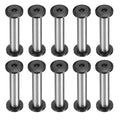 HARFINGTON 10pcs Knife Handle Screws 5 x 25mm M4 Torx Sink Head Stainless Steel Pocket Knife Pivot Pin Folding Knives Bolts Fasteners for Blade Fixing, Black/Silver - size: 5 x 25mm