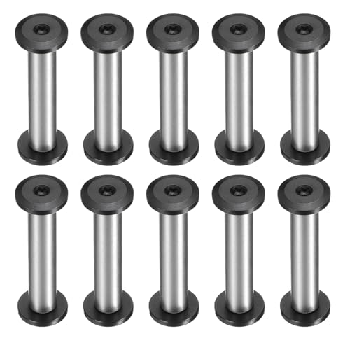 HARFINGTON 10pcs Knife Handle Screws 5 x 25mm M4 Torx Sink Head Stainless Steel Pocket Knife Pivot Pin Folding Knives Bolts Fasteners for Blade Fixing, Black/Silver - size: 5 x 25mm