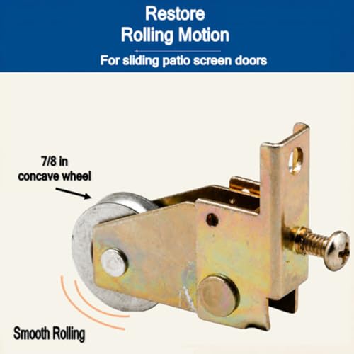 Prime-Line B 669 Steel Ball Bearing Screen Door Roller Assembly, 2 Pack