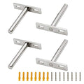 Luomorgo 3 Inch Floating Shelf Bracket, 4 Pcs Blind Shelf Bracket - size: 3 Inch