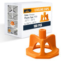 ALBO Reusable Caps 100 PCS for Tile Leveling System - Orange Replacement Caps for Floor & Wall Spacers - Anti-Lippage Installation Tools, Self-Leveling Spacer Kit for Ceramic, Stone & Tile Formats - style: Reusable Caps 100 PCS