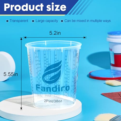 38-Ounce(12 Pack) Paint Mixing Cups, Accurate Measurements in Ratios,Plastic Graduated Measuring Cups Perfect for Paint, Resin, Epoxy, Acrylic, Pigments, Art DIY