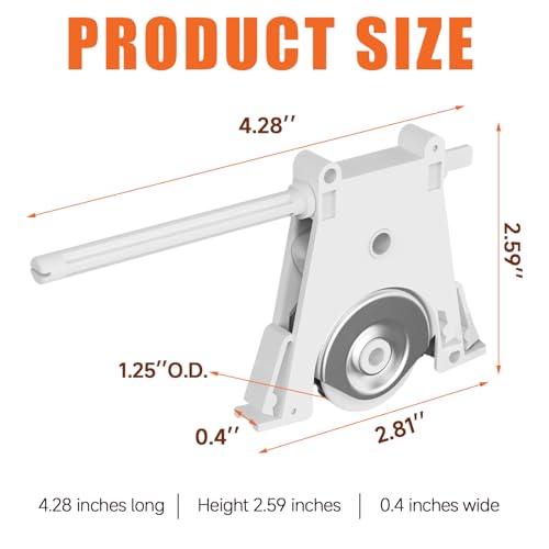 Sliding Screen Door Rollers for Andersen Gliding Screens Replacement, 1-1/4" Nylon Concave Wheels, Fits 200 & 400 Series Patio Door Screen Wheel - color: White