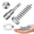Mywish (10Sets) 3/8" x 1-1/2" Hex Head Lag Bolts, Heavy Duty Lag Screws with Washers, 304 Stainless Steel Bolts 18-8, Lag Screws Wood Screws, Fully Thread Bright Finish, 3/8 Bolt - size: 3/8 x 1-1/2" (10 set)