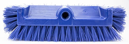 SPARTA Multi-Level Tile Scrub Brush 12" Wide Brush Head, Heavy-Duty Tile Cleaning Brush with End Bristles for Commercial Tiles, Tubs and Floor, Plastic, 12 Inches, Blue - color: Blue