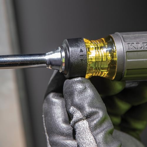 Klein Tools 32305 Multi-bit Ratcheting Screwdriver, 15-in-1 Tool with Phillips, Slotted, Square, Torx and Combo Bits and 1/4-Inch Nut Driver - size: 15-in-1, Standard
