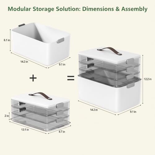 MOPALL Craft Medicine Cabinet Organizers Storage Box for Art Supply Sewing