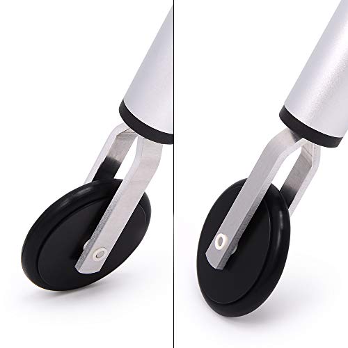 Single Wheel Rubber Seam Roller Car Detailing Tool Vinyl Wrap Applicator for Details Riding Edge-Lines Contour Squeegee Screen Rolling, Portable Handle Soft Rubber Roller for Window Tint Installing