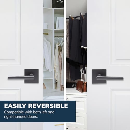 Delaney Vida Passage (Hall/Closet) Door Lever w/Square Trim Matte Black
